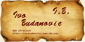 Ivo Budanović vizit kartica